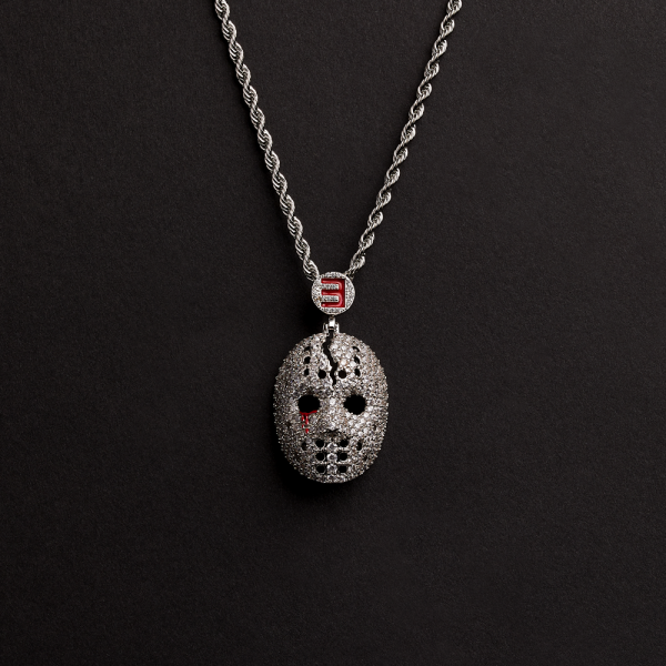 Hockey Mask Diamond Pendant & Chain Online Sale - Image 3