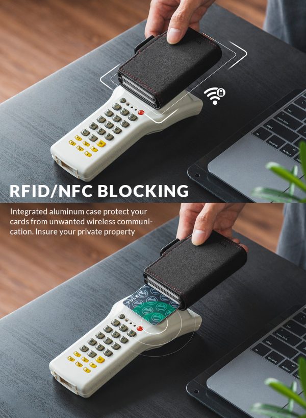 VC200d- Alcantara Leather, Double Aluminum Card Holders For more Storage Wallet Online Sale - Image 3