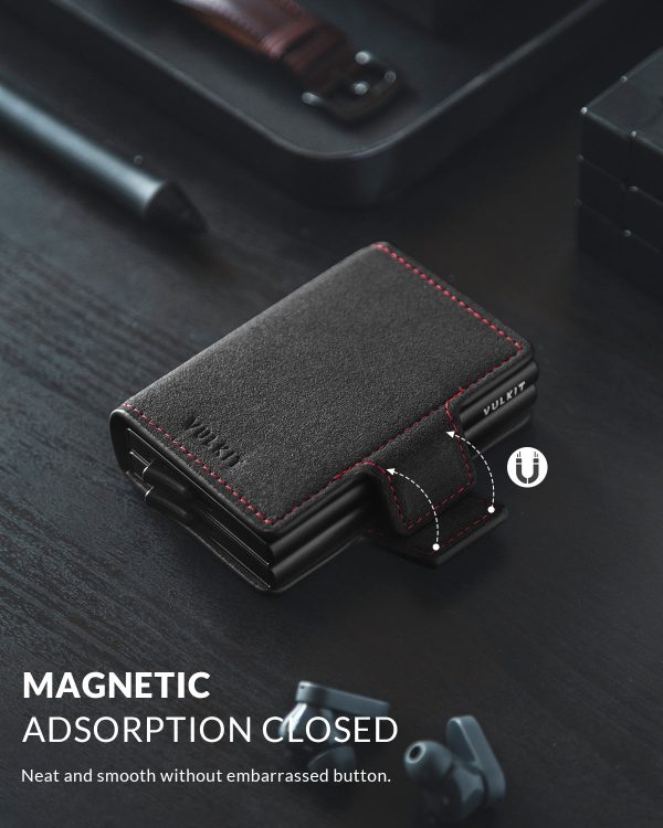 VC200d- Alcantara Leather, Double Aluminum Card Holders For more Storage Wallet Online Sale - Image 5